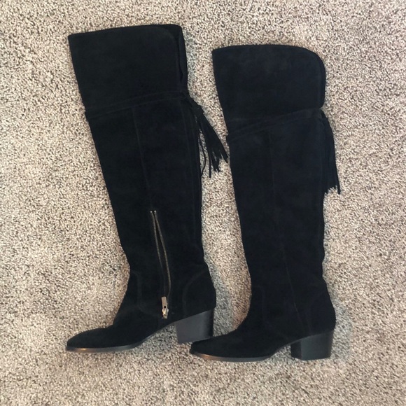 frye black knee high boots